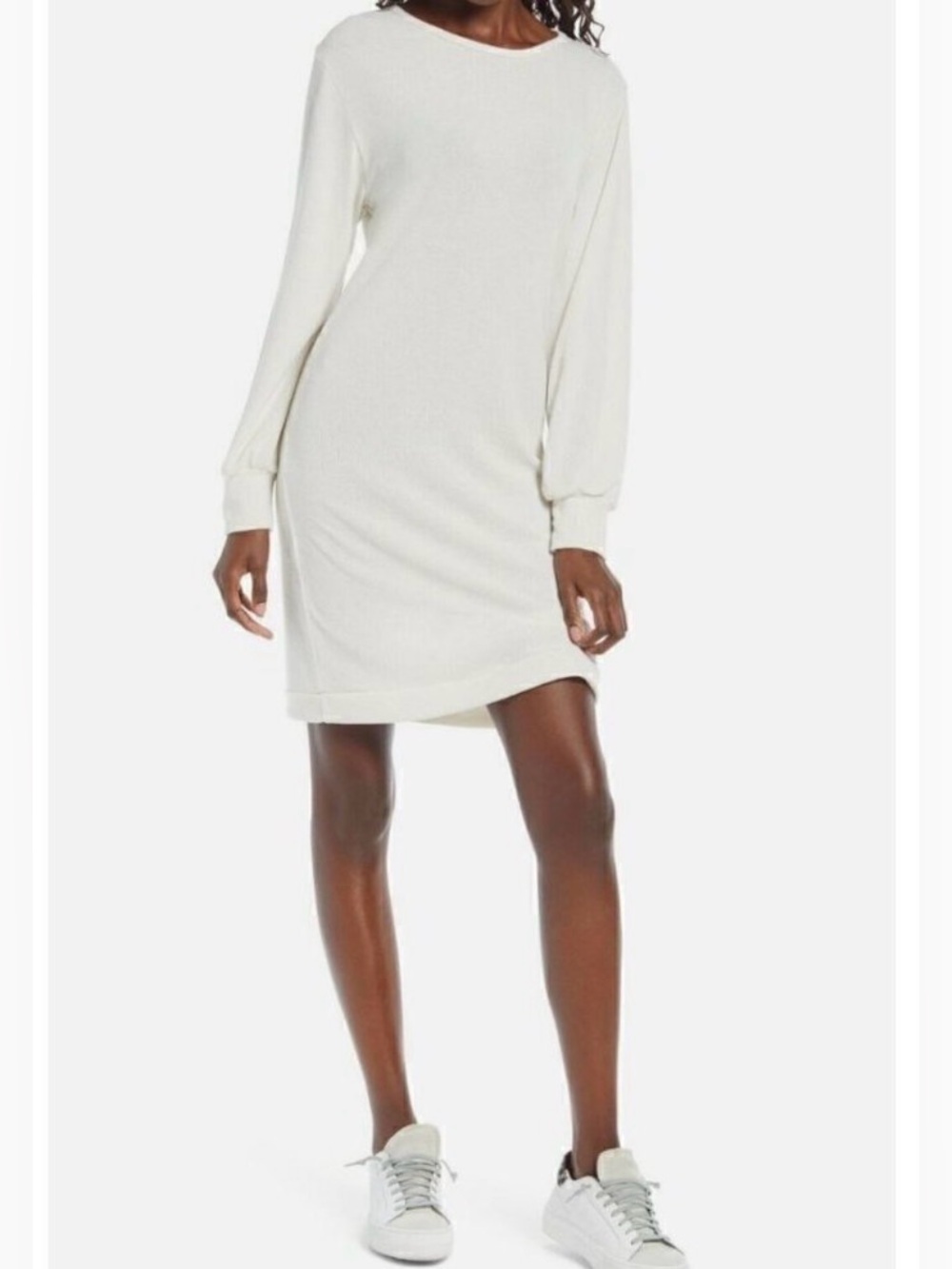 NWT Fraiche by J long sleeve sweater dress ivory